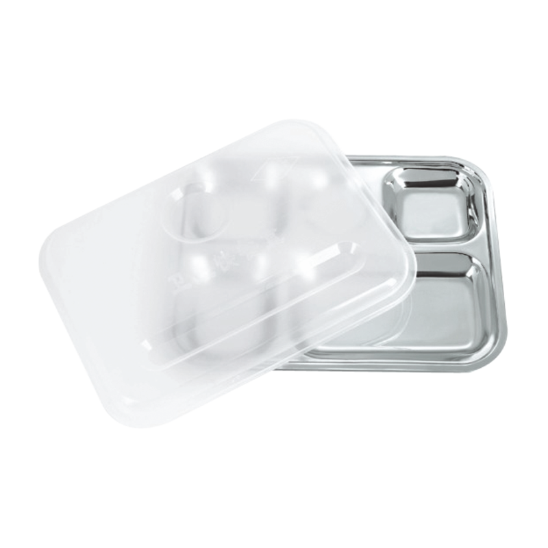 小五格带盖快餐盘
