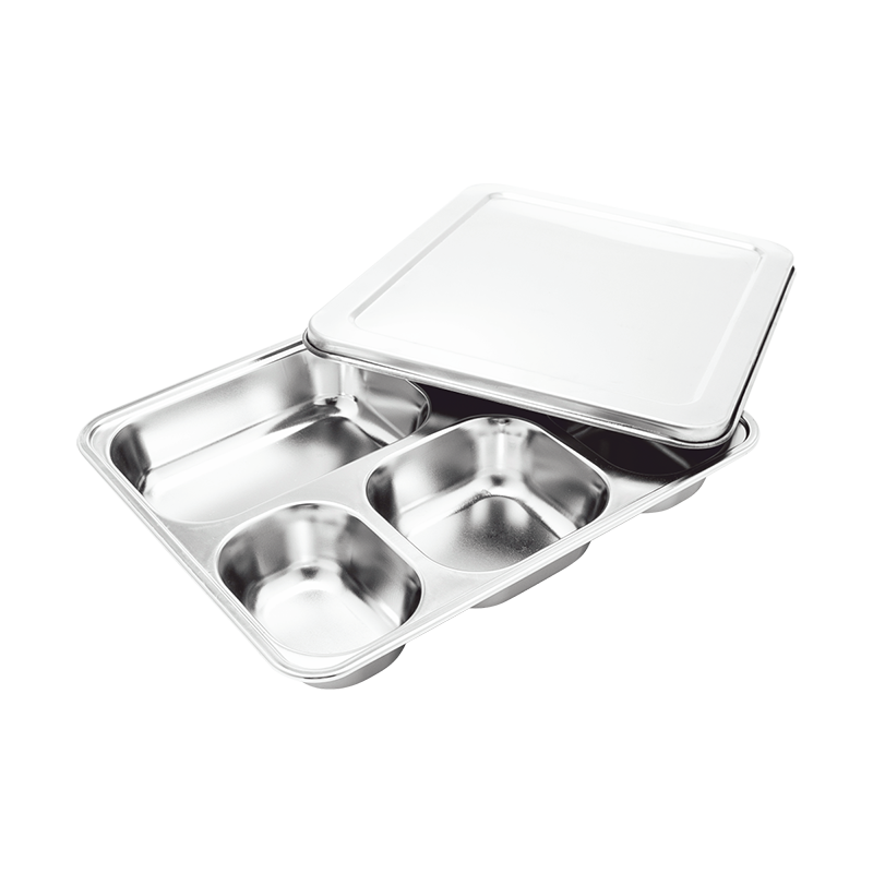 深五格外送带盖快餐盒