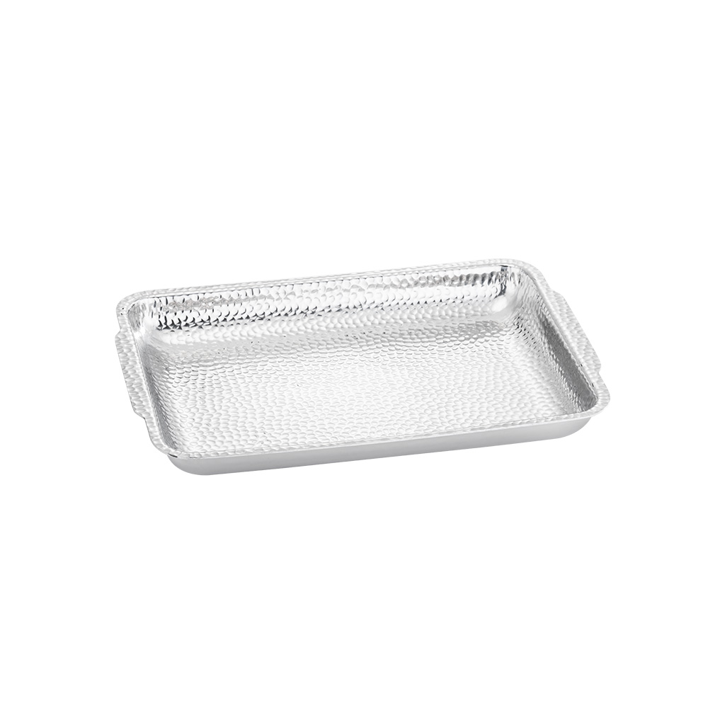 三层钢内锤印日式盘